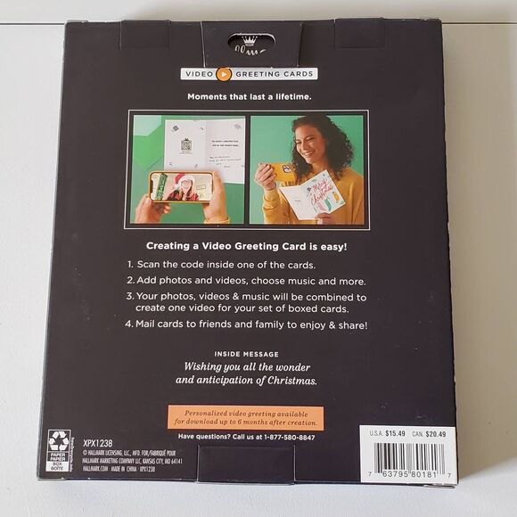 Hallmark Video Greeting Card Christmas Village Box of 10 Customizeable New - Picture 4 of 7